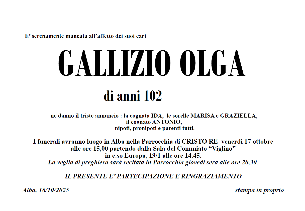 GALLIZIO OLGA