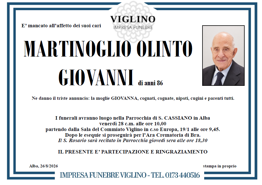 MARTINOGLIO OLINTO GIOVANNI